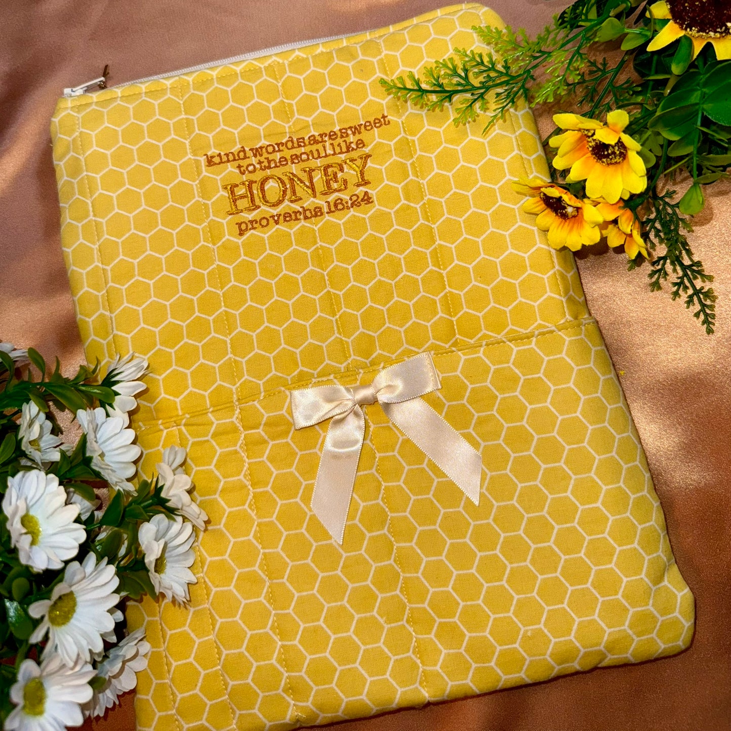 Honey Quilted Book Sleeve
