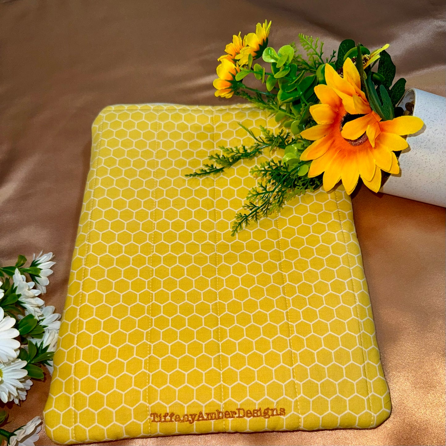 Honey Quilted Book Sleeve