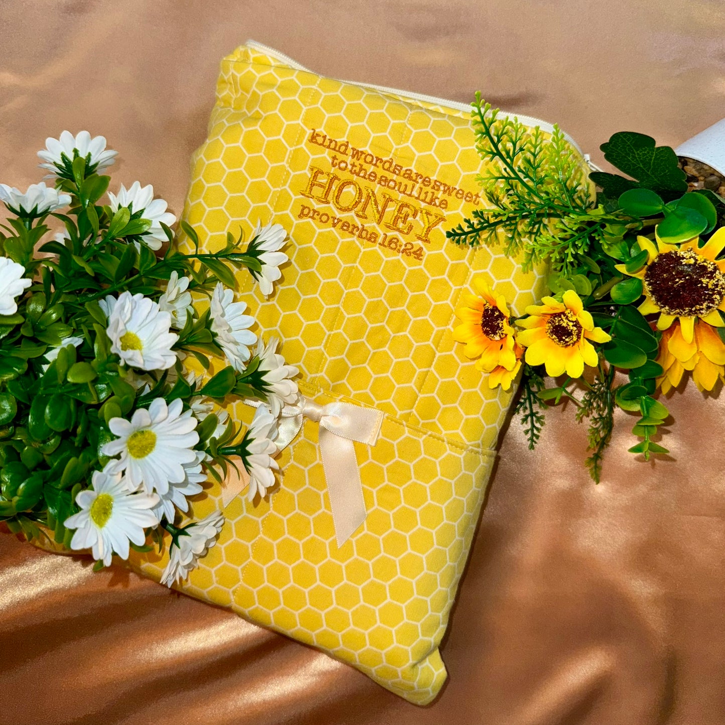 Honey Quilted Book Sleeve