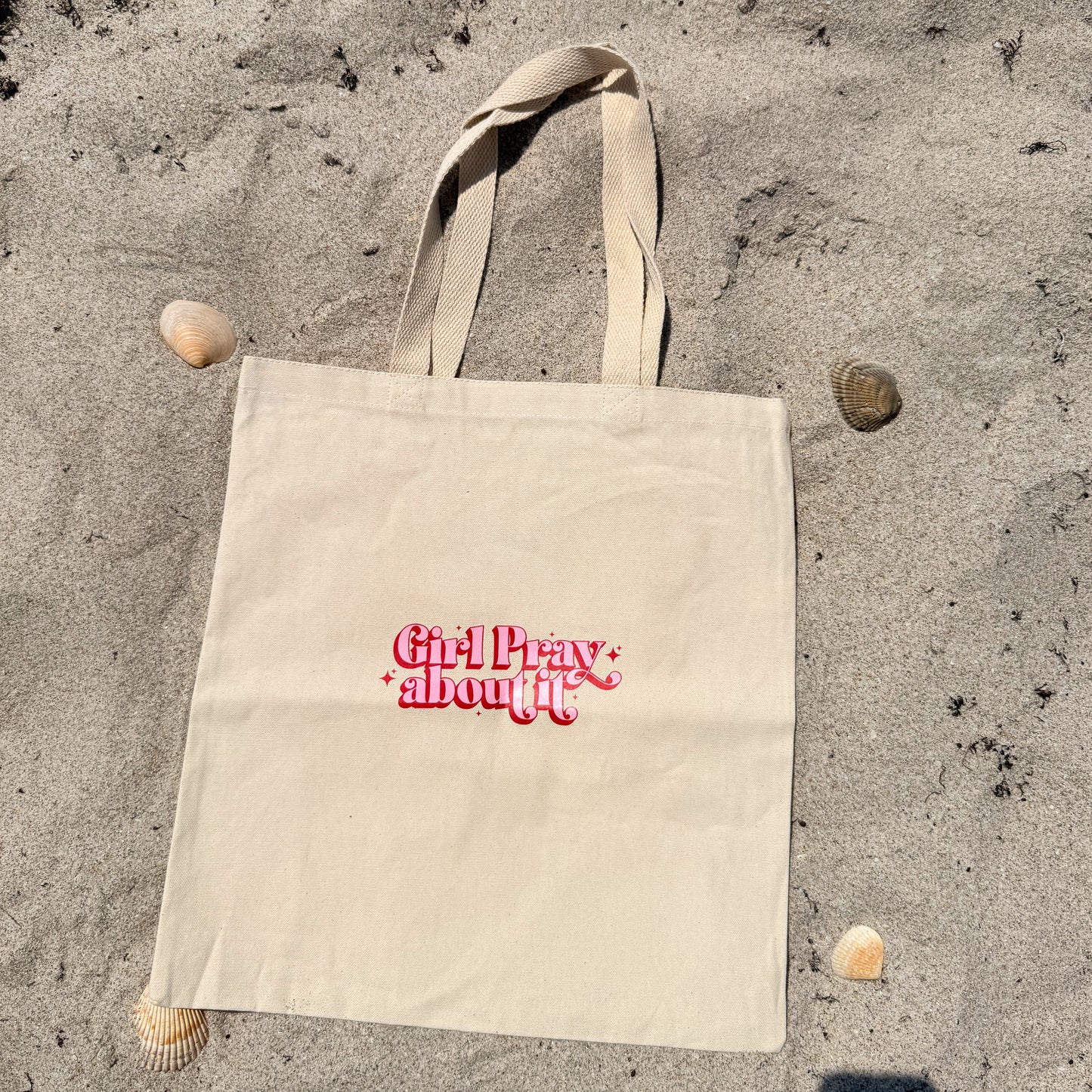Girl Pray About It Tote Bag
