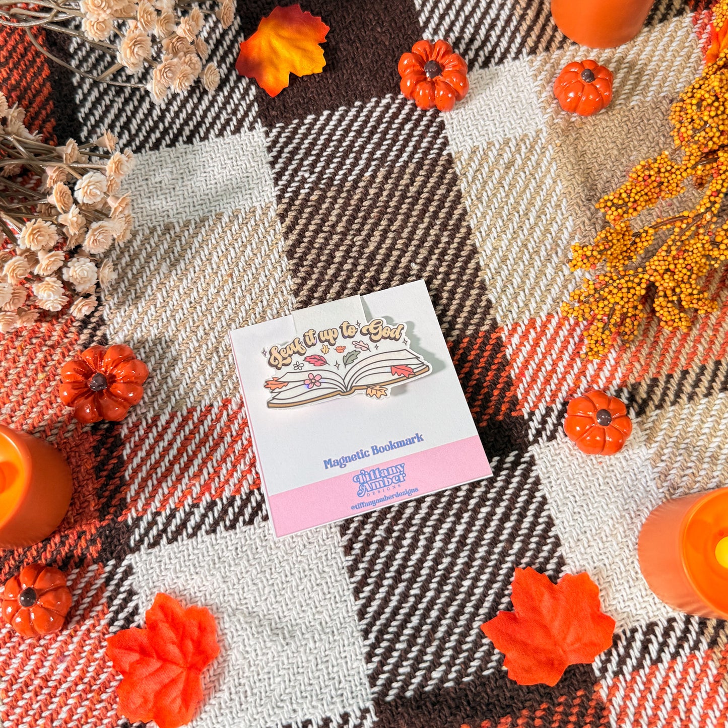 Leaf It Up to God Magnetic Bookmark
