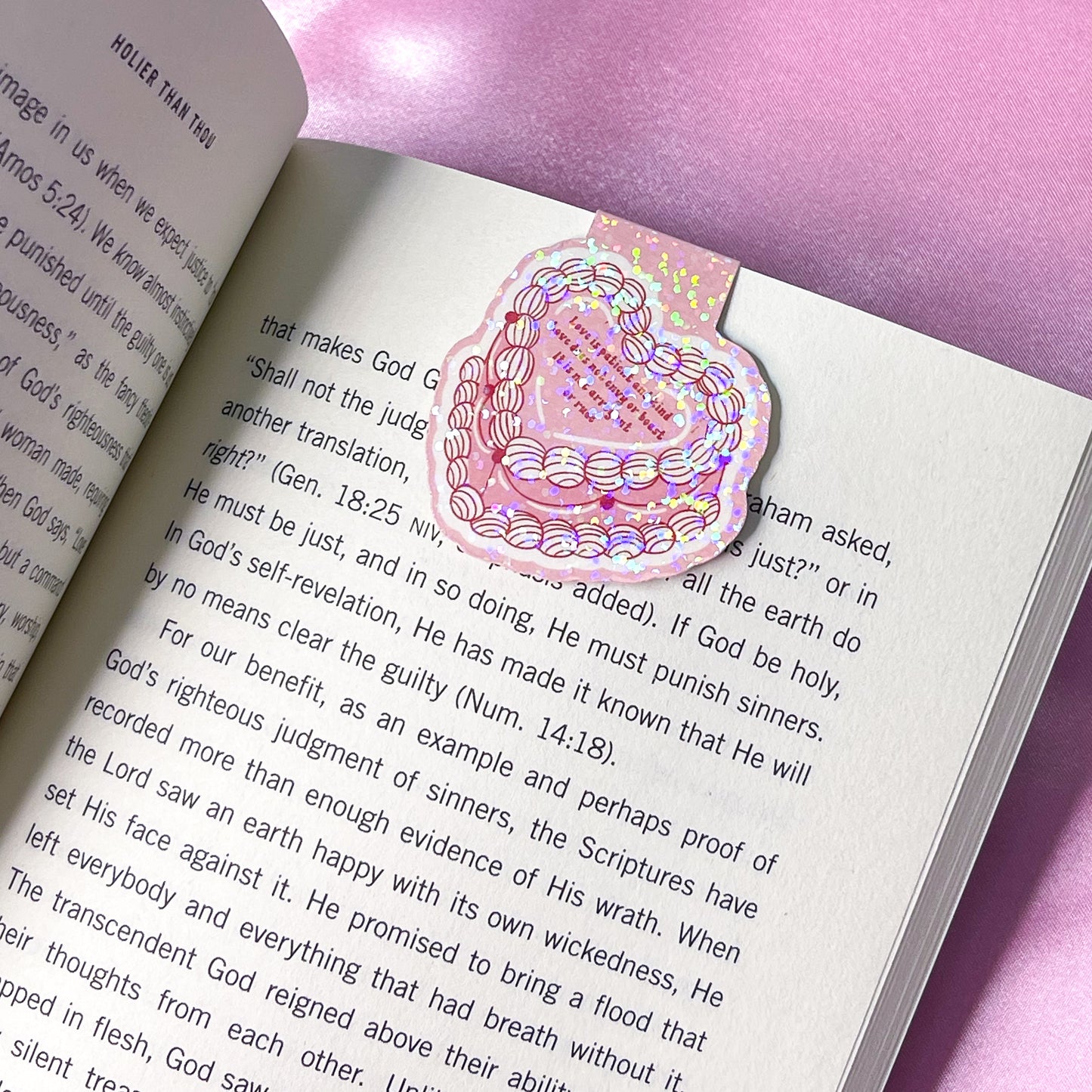 Love Is Patient Heart Cake Magnetic Bookmark