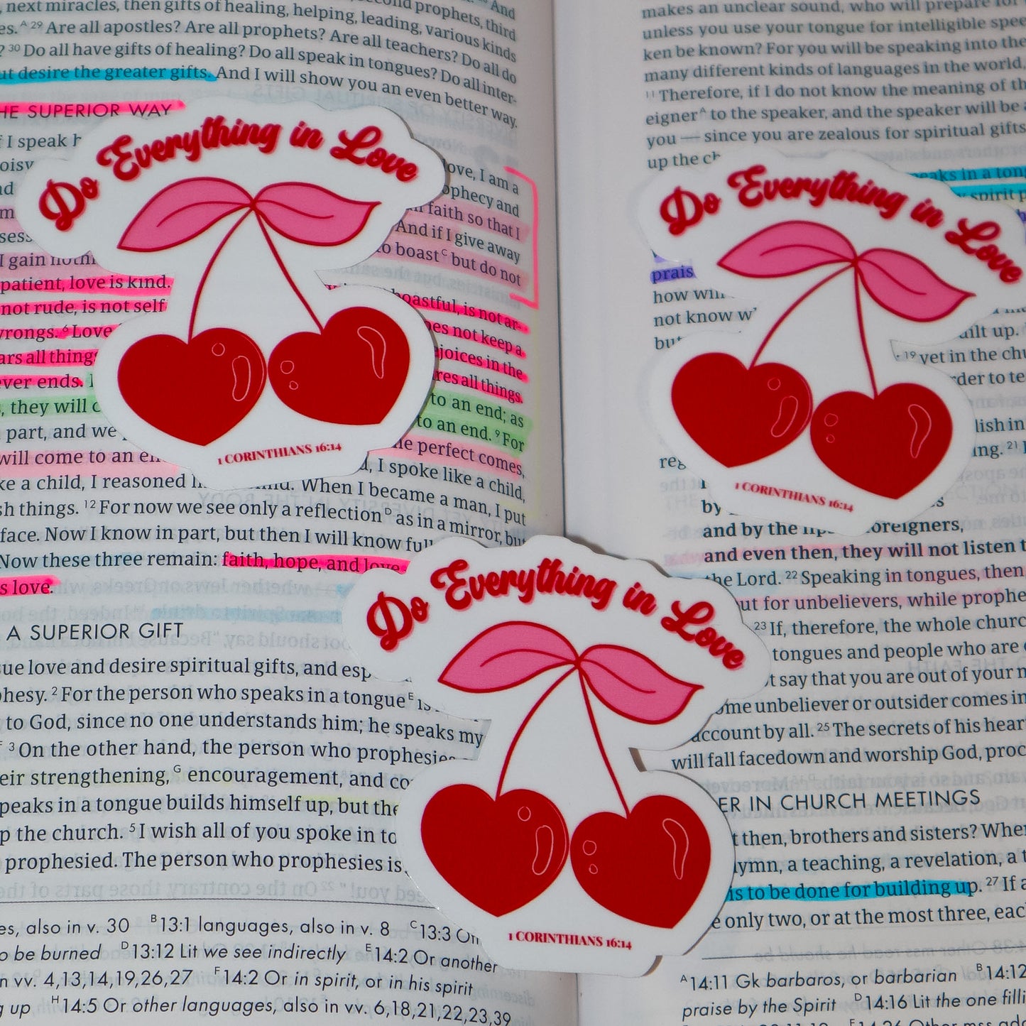 1 Corinthians 16:14 Sticker