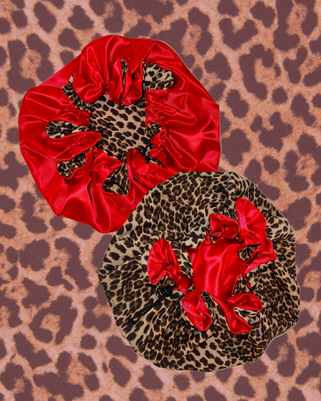 Wild Love Cheetah Adjustable Satin Bonnet