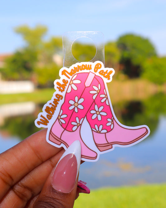 Walking the Narrow Path Sticker