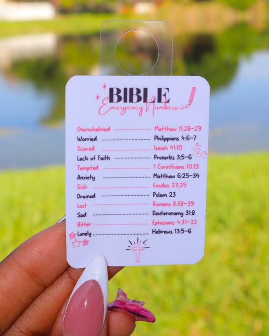 Bible Emergency Numbers Sticker