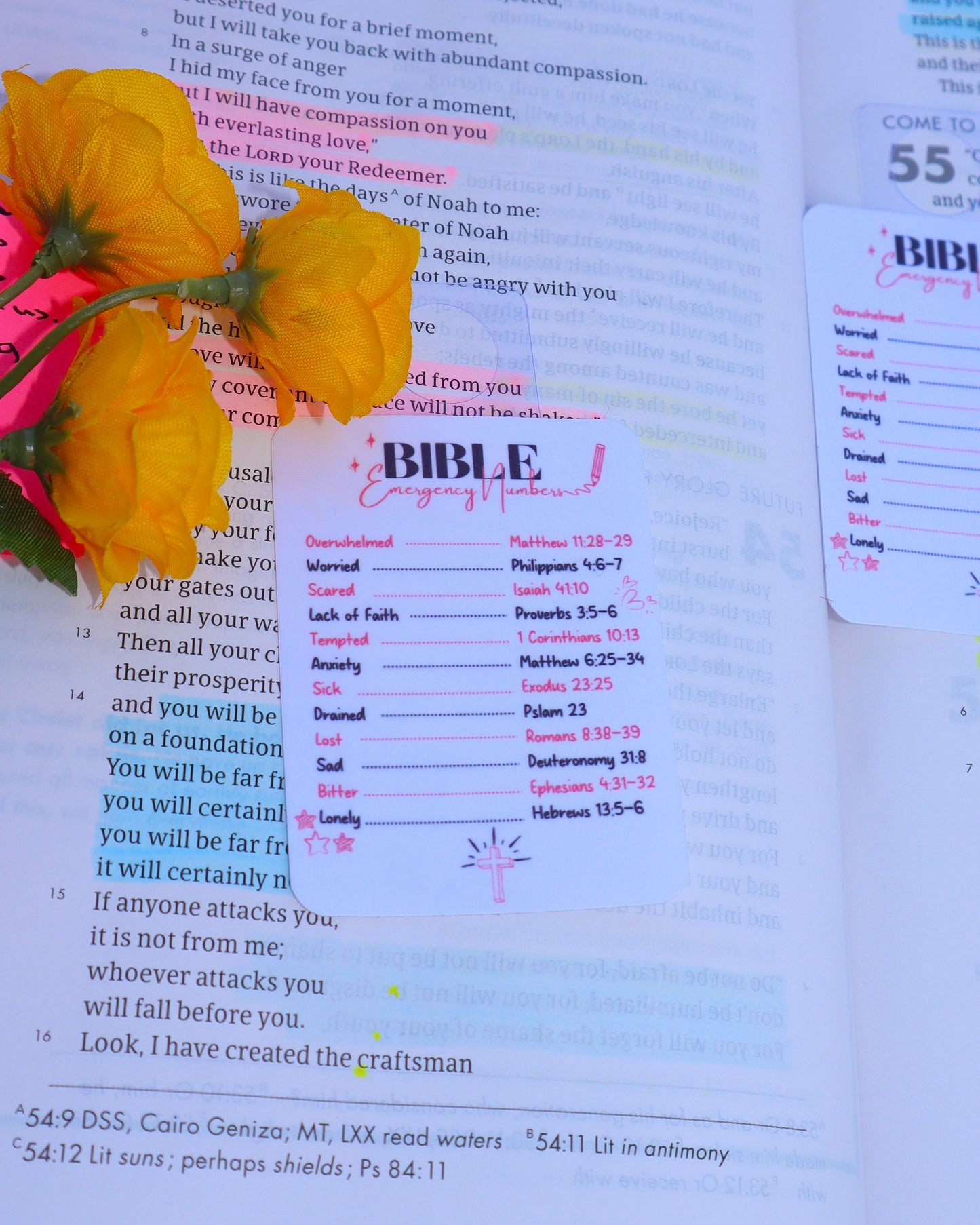 Bible Emergency Numbers Sticker