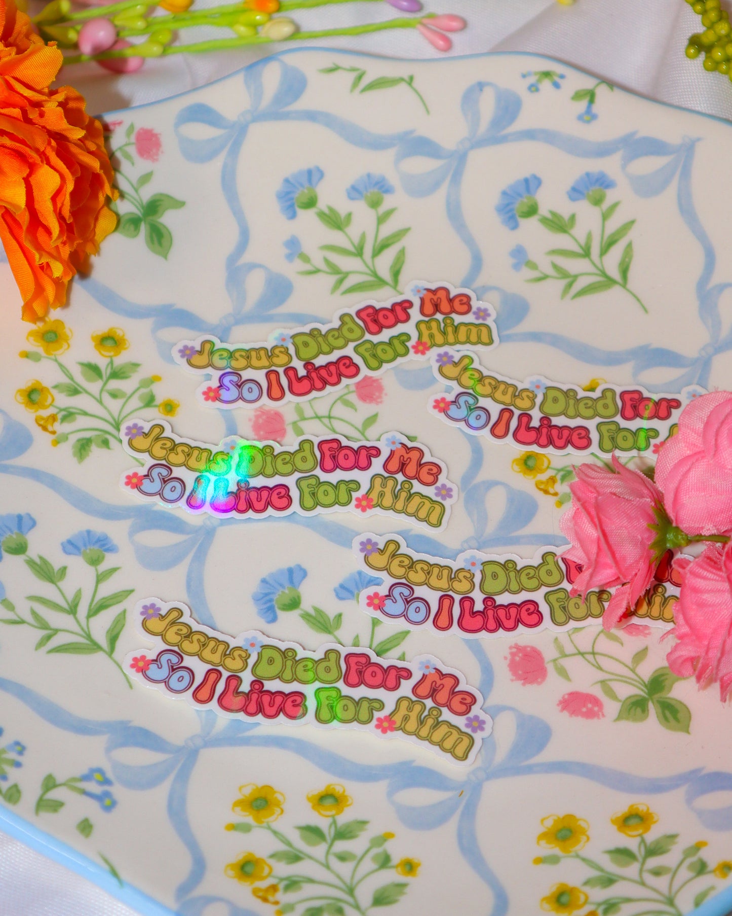 Jesus Died For Me So I Live For Him Sticker