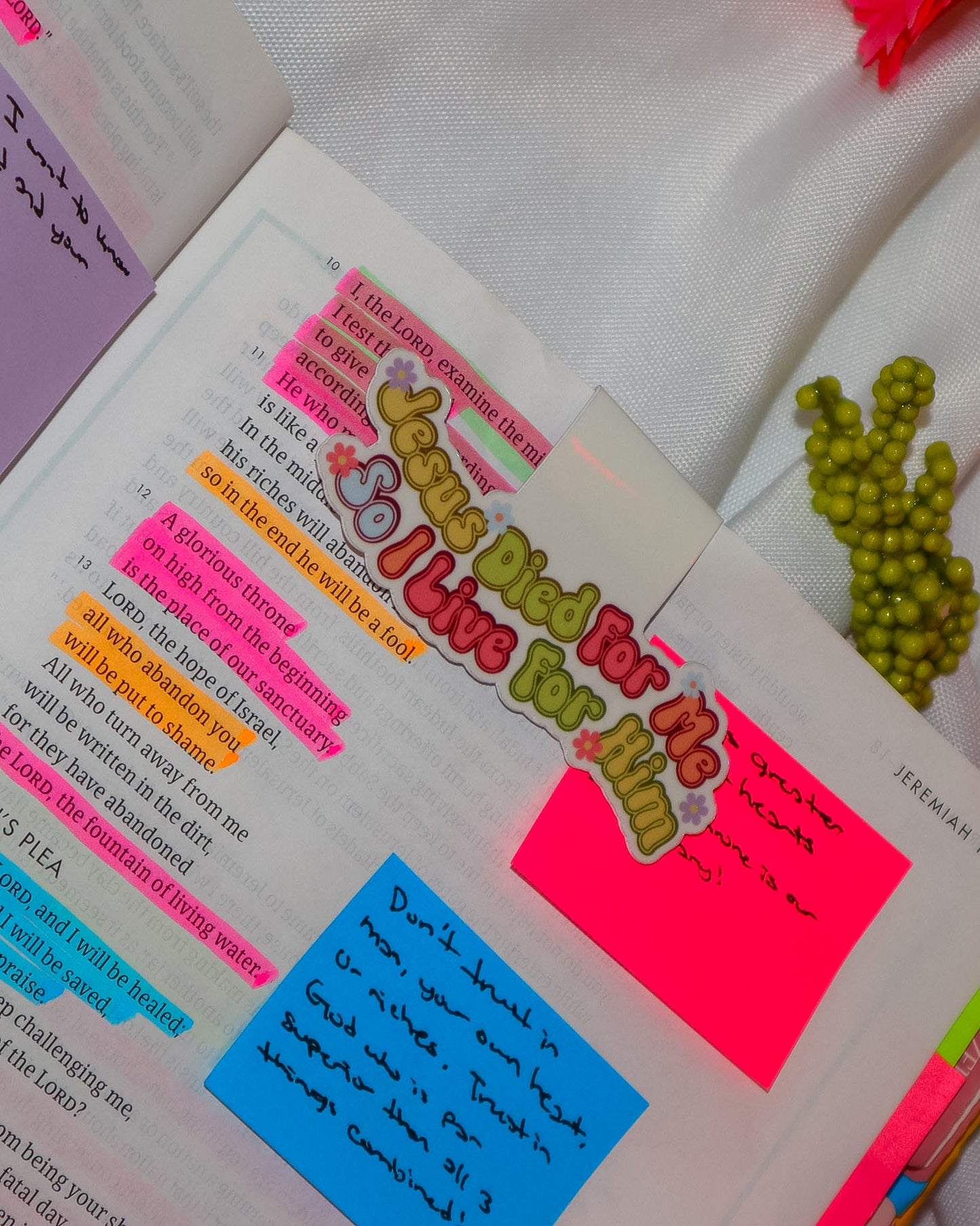 Jesus Died For Me So I Live For Him Magnetic Bookmark