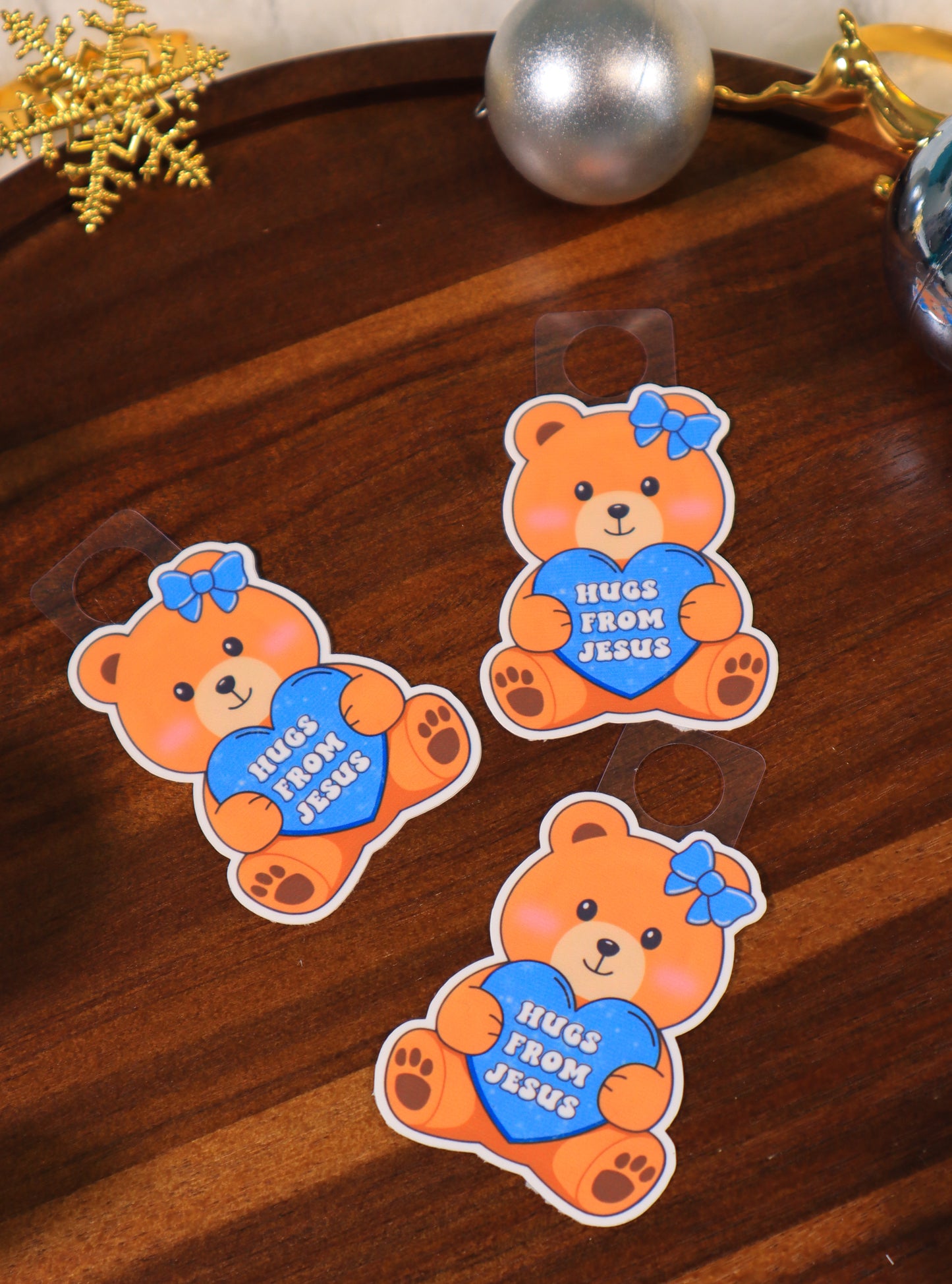 Hugs From Jesus Bear Sticker