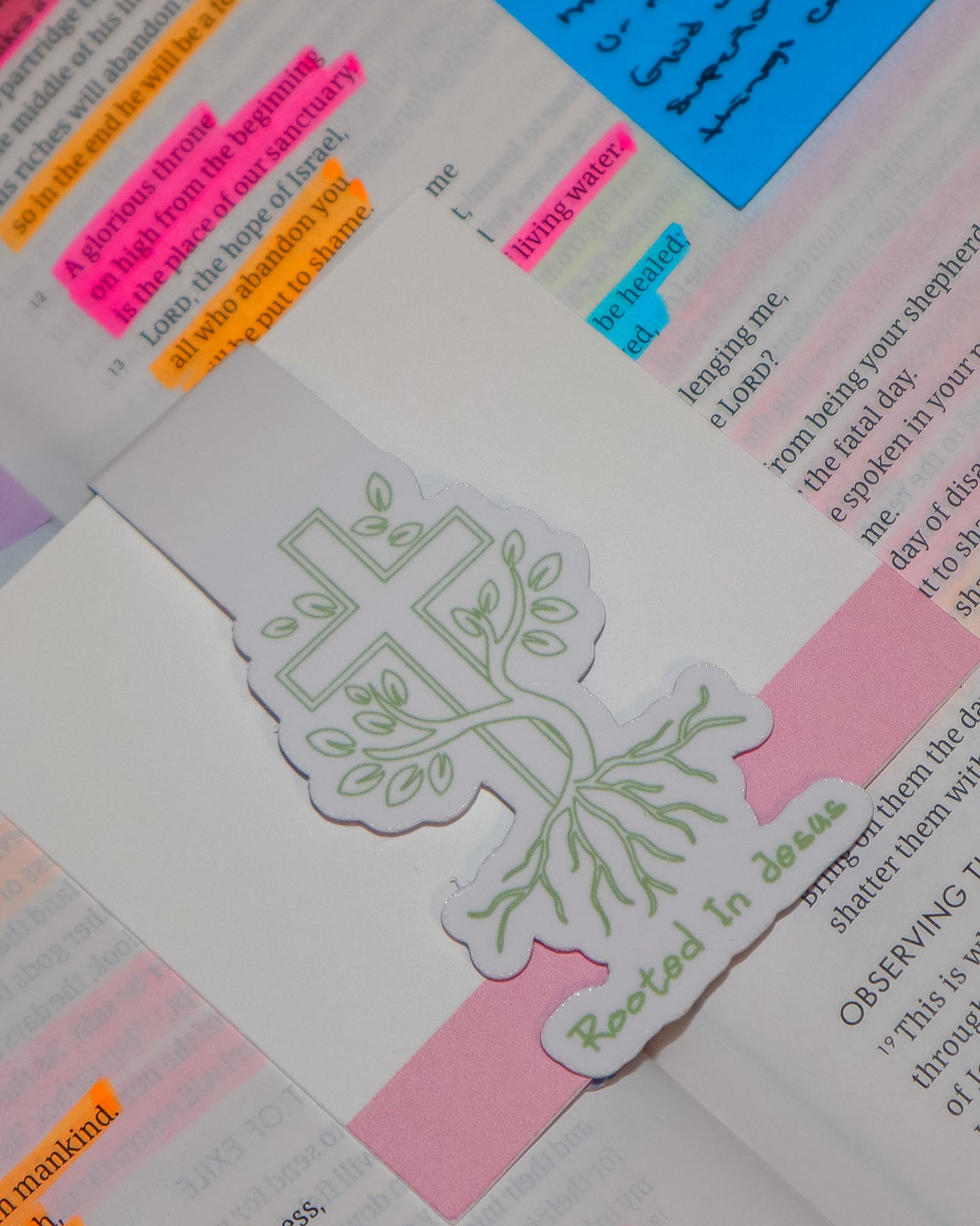 Rooted In Jesus Magnetic Bookmark