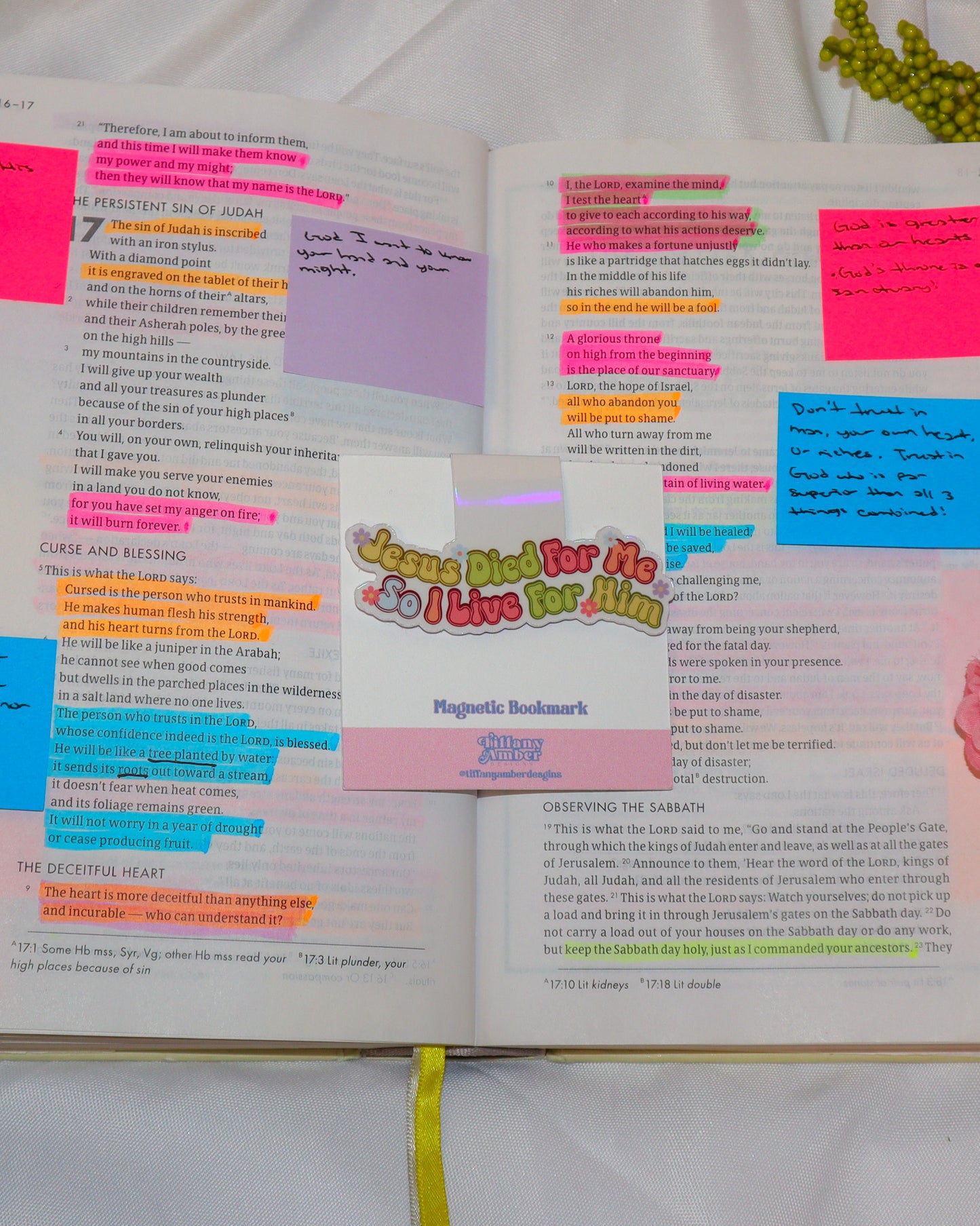 Jesus Died For Me So I Live For Him Magnetic Bookmark