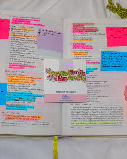 Jesus Died For Me So I Live For Him Magnetic Bookmark