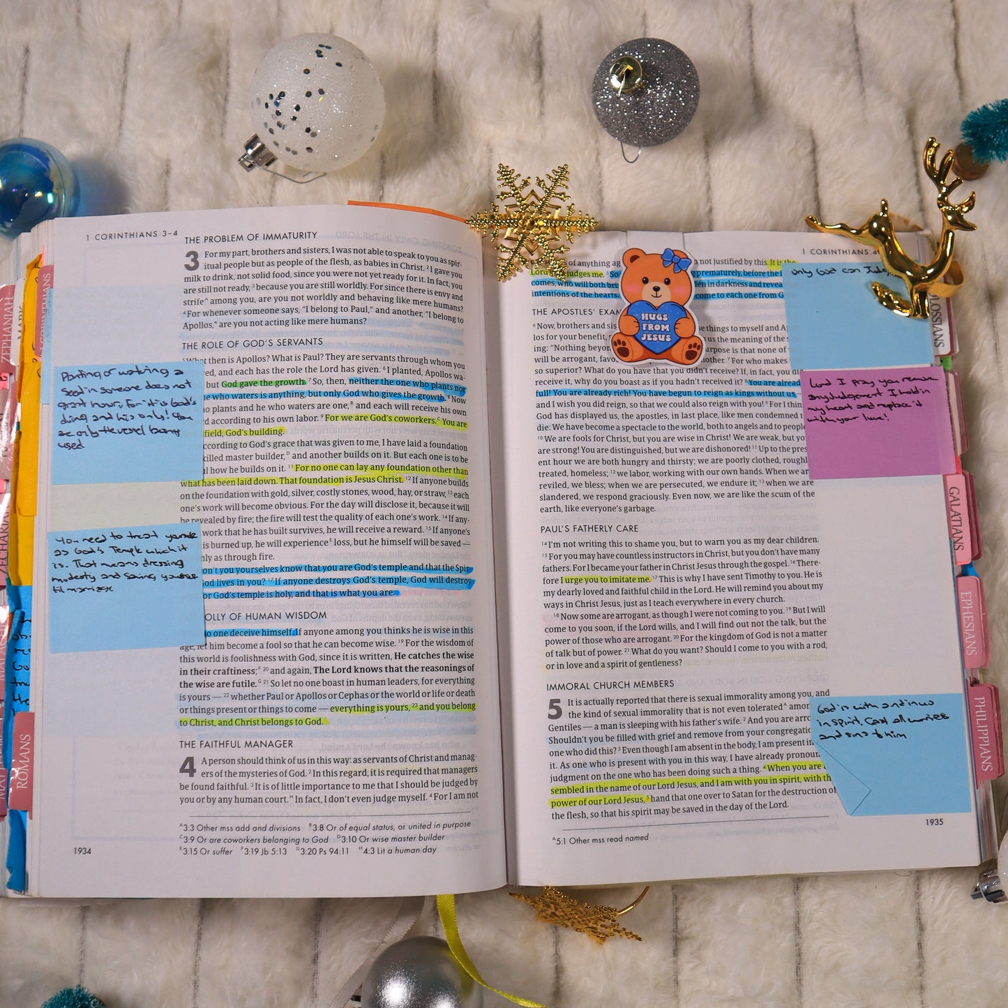 Hugs From Jesus – Teddy Bear Magnetic Bookmark