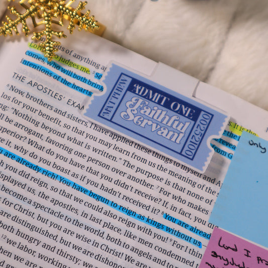 Faithful Servant Ticket Magnetic Bookmark