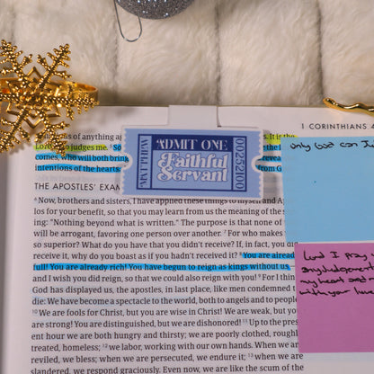 Faithful Servant Ticket Magnetic Bookmark