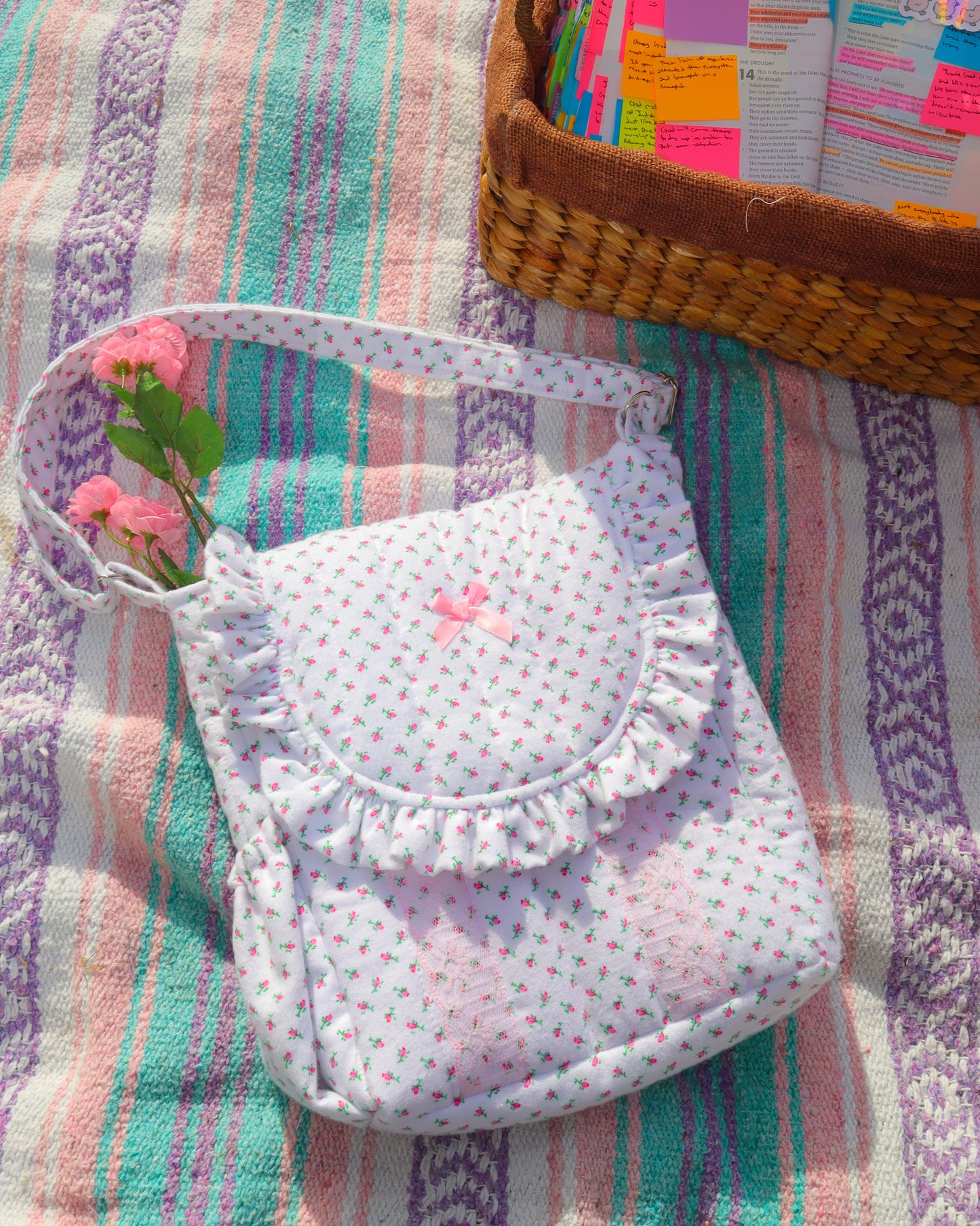 Rooted In Peace Quilted Bible Tote Bag