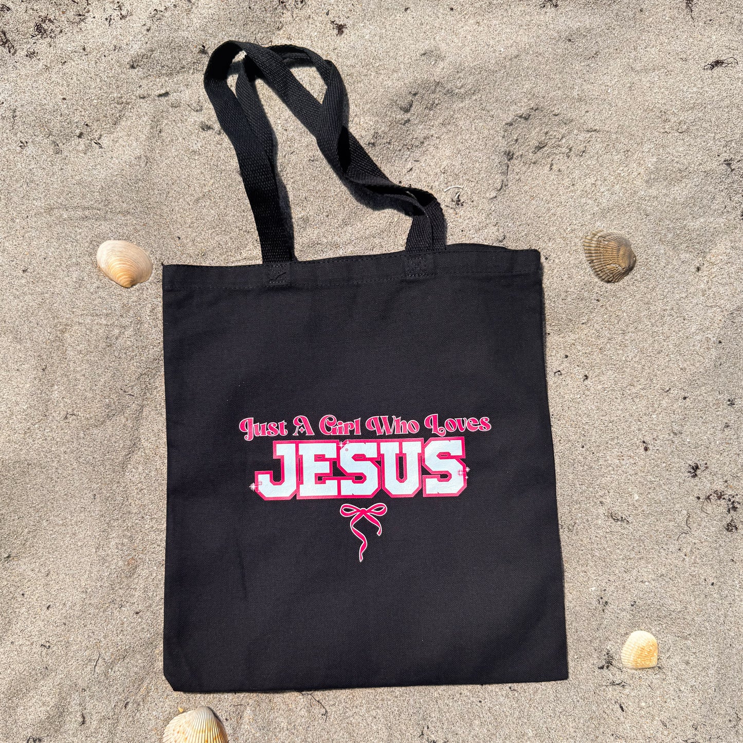 Just a Girl Who Loves Jesus Tote Bag