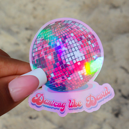 Dancing Like David Sticker