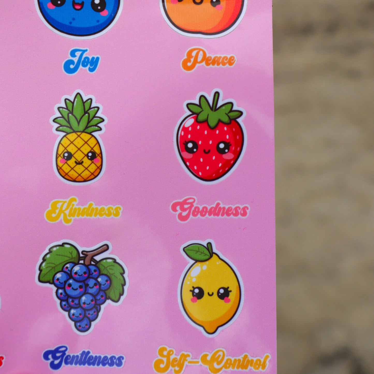 Fruits of the Spirit Sticker Sheet