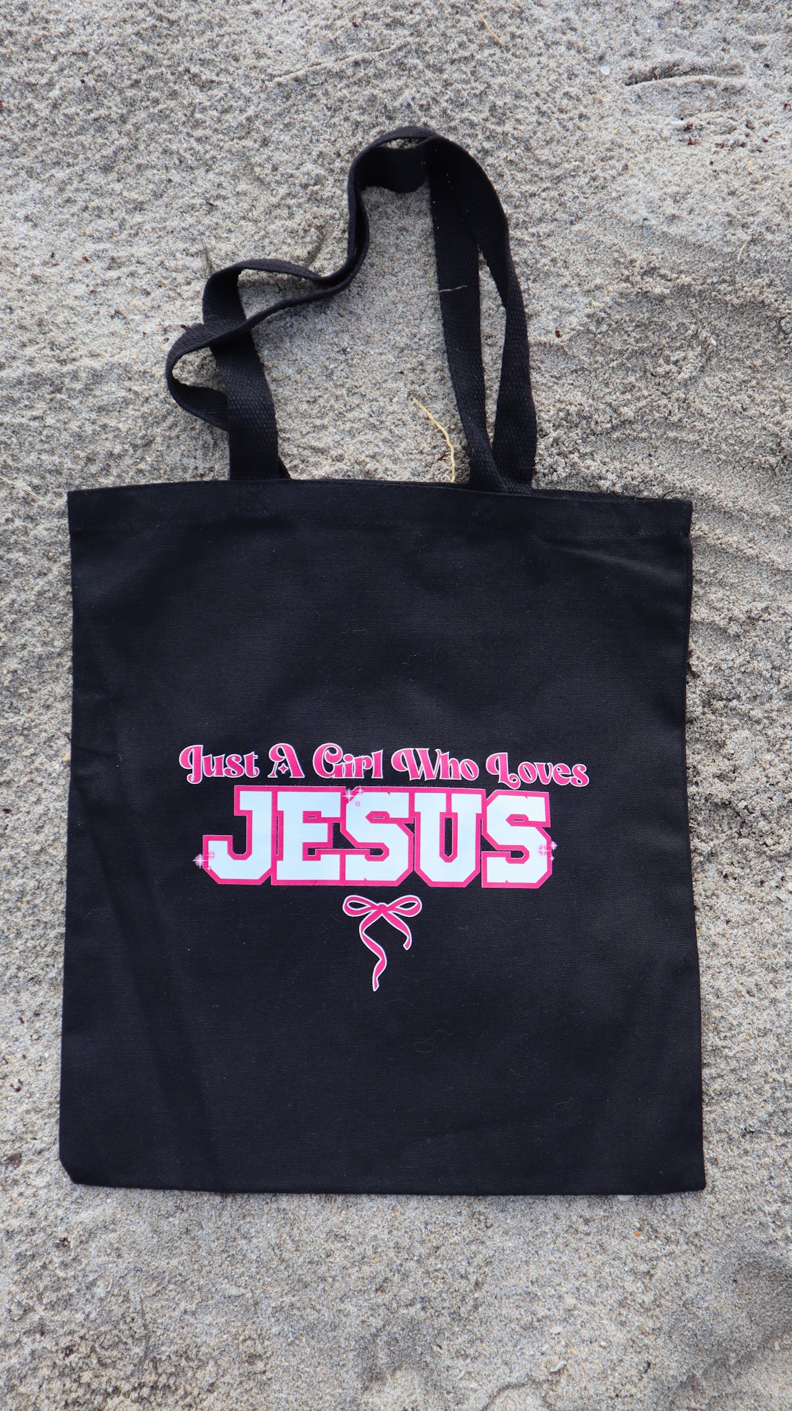 Just a Girl Who Loves Jesus Tote Bag
