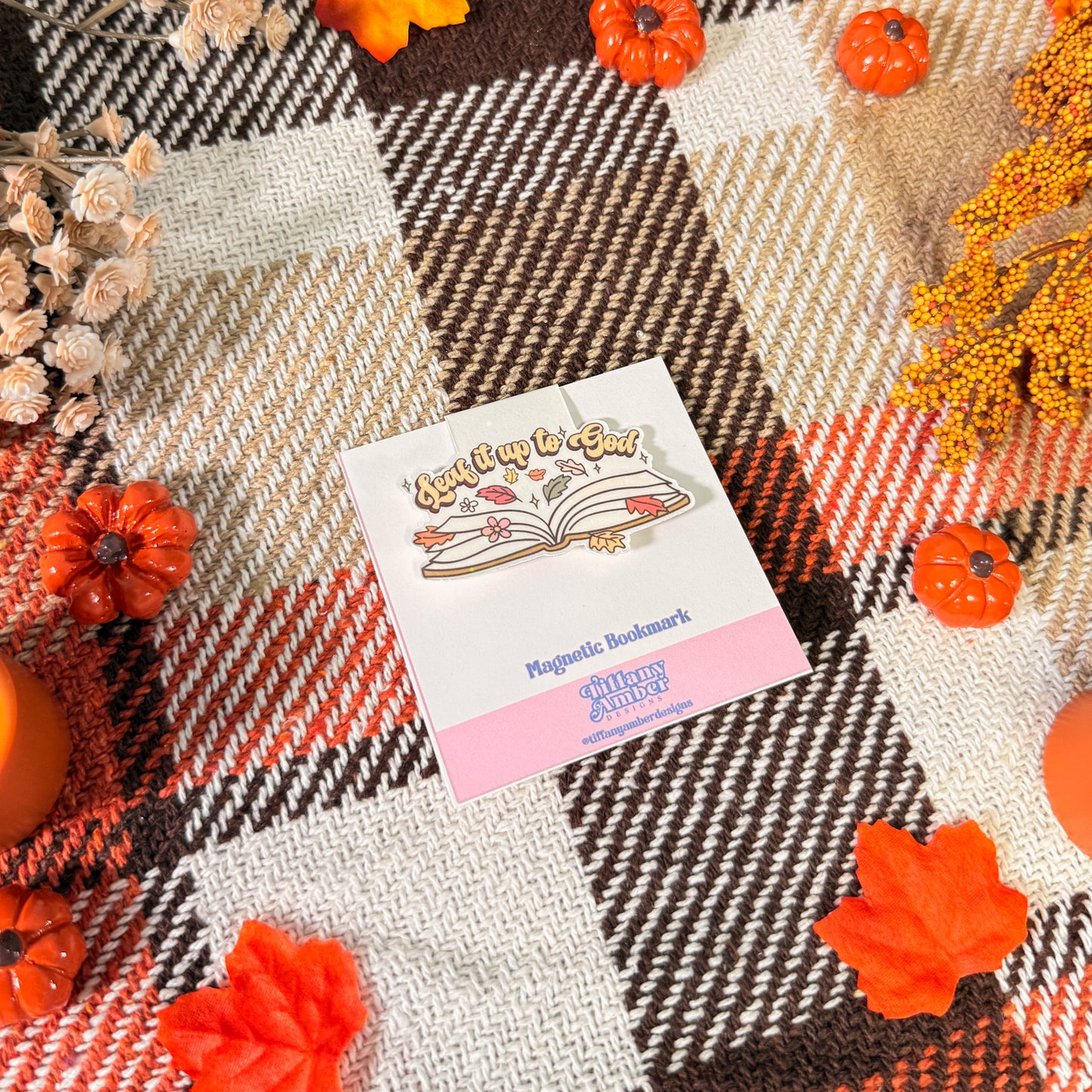 Leaf It Up to God Magnetic Bookmark