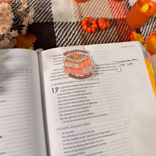All I Need is Jesus & a Good Book Magnetic Bookmark