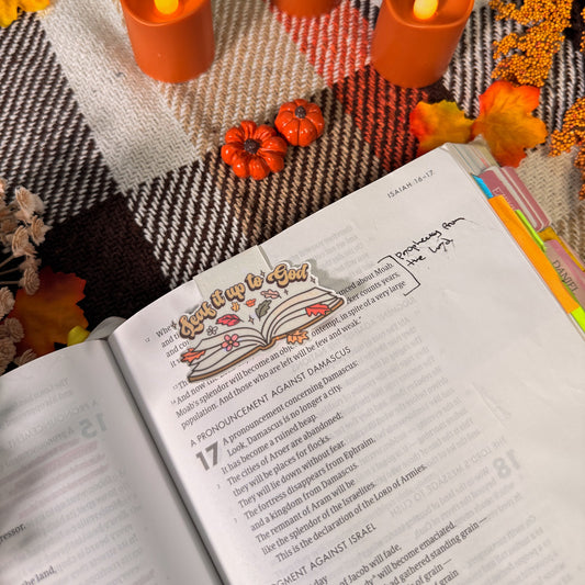 Leaf It Up to God Magnetic Bookmark