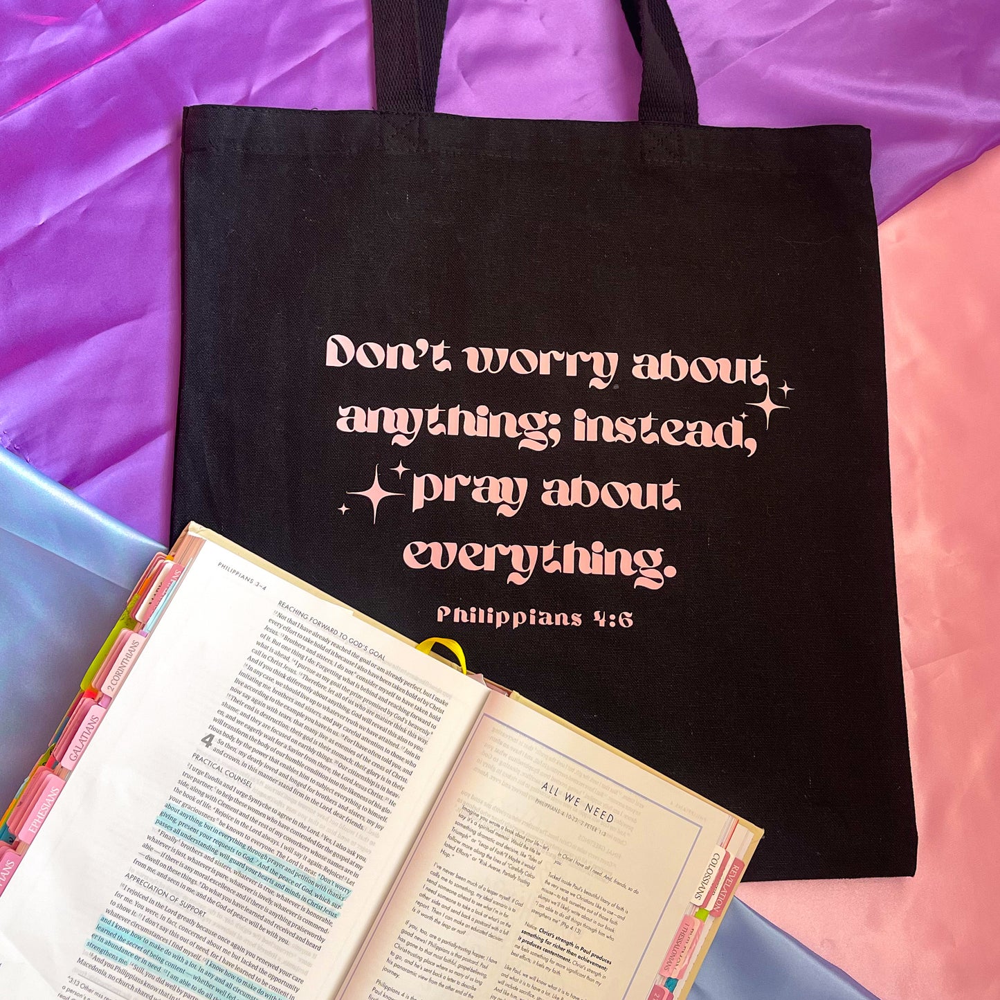 Philippians 4:6 Tote Bag