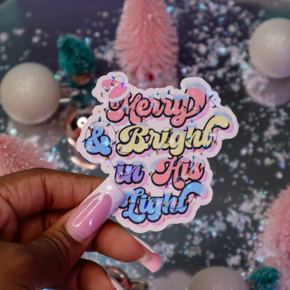 Merry and Bright Holiday Sticker